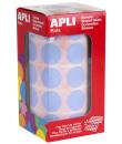 Apli Gomets Redondos Ø 20mm Azul Claro - 59 Hojas Pretroqueladas - 1770 Gomets por Rollo - Ideal para Escuelas y Talleres Infant