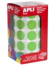 Apli Gomets Redondos Ø 20mm Verde Claro con Adhesivo Permanente - 59 Hojas Pretroqueladas - 1.770 Gomets por Rollo - Normas