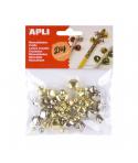 Apli Pack con 40 Cascables - Tamaños Surtidos Ø 8 mm, Ø 10mm, Ø 12mm, Ø 15mm y Ø 18mm - Colores Oro y Plata