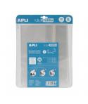 Apli Pack de 5 Forros de Libro con Solapa Ajustable 300 mm - PP - Forra en 3 Pasos