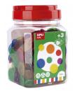 Apli Kit de 500 Piezas Redondas de Plastico Transparente - 25mm y 18mm - Ideal para Mesas de Luz y Practicas de Secuencias y Cla