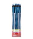 Apli Lapices Jumbo Fluor Azul - Triangulares de 5mm - Mejor Sujecion y Cobertura - Pack de 18 Unidades - Formato para Expositor