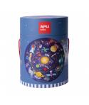 Apli Puzzle Circular del Sistema Solar - Tamaño Ø50 cm - 48 Piezas - 2mm de Grosos