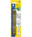 Staedtler Noris 183 Pack de 3 Lapices de Grafito Triangulares - Mina 2HB - Resistencia a la Rotura