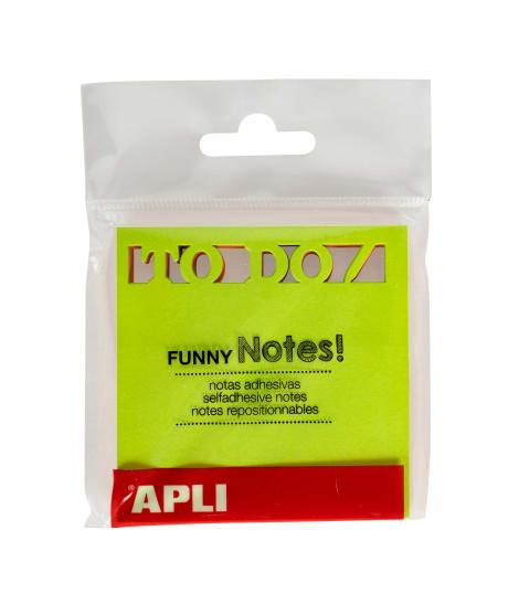 Apli Bloc de 75 Notas Adhesivas Troqueladas To Do 75x75mm - Ideal para Organizar Tareas - 3 Colores Surtidos Fluorescentes