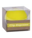 Apli Fluor Collection Dispensador de Clips - Ø 70x60 mm - Tapa Magnetica "Soft Touch" - Incluye 50 Clips Amarillo Fluorescente 2