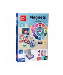 Apli Juego Magnetico Aprende las Horas - Ayuda a los Niños a Aprender las Horas - 96 Fichas Magneticas con las Partes del Reloj 