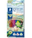 Staedtler Noris Colour 187 Pack de 12 Lapices Triangulares de Colores - Resistencia a la Rotura - Colores Surtidos