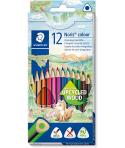 Staedtler Noris Colour 187 Pack de 12 Lapices Triangulares de Colores - Resistencia a la Rotura - Colores Surtidos