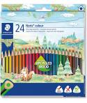 Staedtler Noris Colour 187 Pack de 24 Lapices Triangulares de Colores - Resistencia a la Rotura - Colores Surtidos