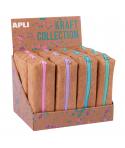 Apli Kraft Collection Estuche Compacto con Cremallera de Colores Pastel - Medidas 185x75x55mm con Gran Capacidad, Flexibilidad y