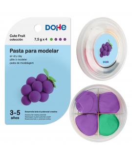 Dohe Coleccion Cute Fruit Pasta para Modelar Uvas - Ligera y Flexible - Apto para Niños de 3 a 5 Años