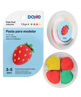 Dohe Coleccion Cute Fruit Pasta para Modelar Fresa - Ligera y Flexible - Apto para Niños de 3 a 5 Años