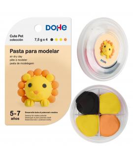 Dohe Coleccion Cute Pet Pasta para Modelar Leon - Ligera y Flexible - Apto para Niños de 5 a 7 Años