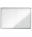 Nobo Vitrina Interior para 18 Hojas A4 con Superficie Magnetica y Puerta Deslizante - 997x1412x54mm - Superficie Blanca Metalica