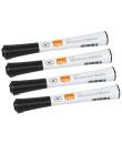 Nobo Pack de 4 Rotuladores para Pizarra Blanca - Punta Fina 1mm - Tinta con Poco Olor - Color Negro