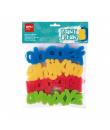 Apli Kids Paint & Fun Pack de 26 Sellos de Esponja Modelo abc para Estampacion - Formas de Letras Minisculas - Colores