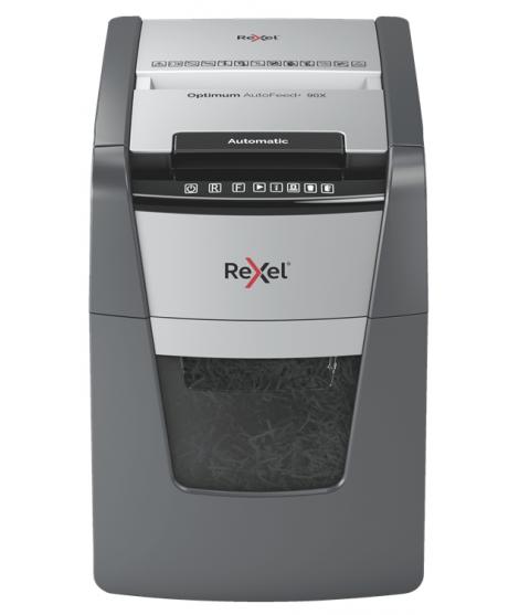 Rexel Optimum AutoFeed 90X Destructora Automatica de Corte en Particulas - 35L - Alimentacion Automatica 90 hojas - Ranura Manua