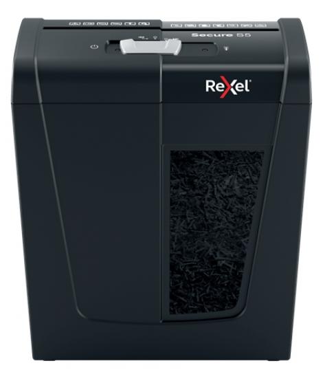 Rexel Secure S5 Destructora de Papel Manual Corte en Tiras - Destruye hasta 5 Hojas - 10L