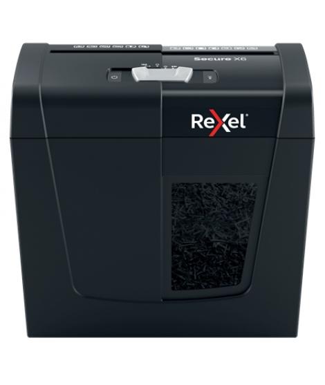 Rexel Secure X6 Destructora de Papel Manual Corte en Particulas - Destruye hasta 6 Hojas - 10L