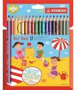 Stabilo Trio Thick Pack de 18 Lapices de Colores - Mina de 4.2mm - Forma Triangular - Colores Surtidos