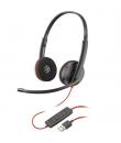 Plantronics Blackwire C3220 USB-A Auriculares con Microfono - Almohadillas Acolchadas - Controles en Cable - Color Negro