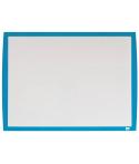 Nobo Pizarra Blanca Magnetica 585x430mm - Incluye Mini Rotulador de Pizarra, Imanes Estampados y Borrador - Color Azul