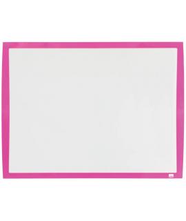 Nobo Pizarra Blanca Magnetica Pequeña 585x430 - Colores Vibrantes - Accesorios Incluidos - Fucsia