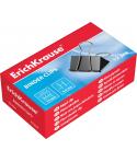 Erichkrause Pack de 12 Pinzas para Papeles 15mm - Capacidad hasta 55 hojas - Alambre de Acero de Alta Calidad - Color Negro