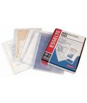 Esselte Pack de 100 Fundas Porta Documentos Multitaladro PVC - Tamaño Folio - Liso Calidad Estandar - Transparente