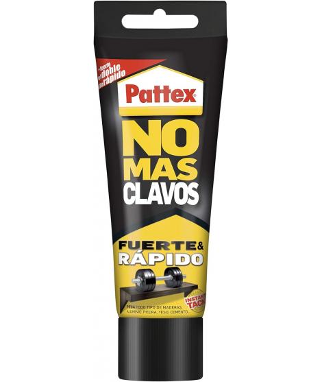 Pattex No Mas Clavos Tubo 250gr - Adhesivo de Montaje Extra-Fuerte - Elimina la Necesidad de Clavos y Tornillos - Ideal para Bri