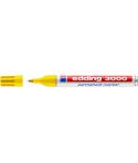 Edding 3000 Rotulador Permanente - Punta Redonda de 1.5mm - Trazo entre 1.5 y 3mm - Recargable - Secado Rapido - Color Amarillo