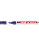 Edding 3000 Rotulador Permanente - Punta Redonda de 1.5mm - Trazo entre 1.5 y 3mm - Recargable - Secado Rapido - Color Violeta