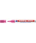 Edding 3000 Rotulador Permanente - Punta Redonda de 1.5mm - Trazo entre 1.5 y 3mm - Recargable - Secado Rapido - Color Rosa