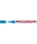 Edding 3000 Rotulador Permanente - Punta Redonda de 1.5mm - Trazo entre 1.5 y 3mm - Recargable - Secado Rapido - Color Azul