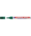 Edding 3000 Rotulador Permanente - Punta Redonda de 1.5mm - Trazo entre 1.5 y 3mm - Recargable - Secado Rapido - Color Verde