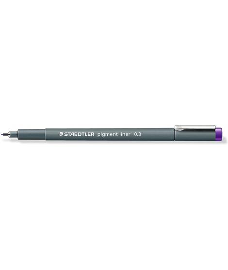 Staedtler Pigment Liner 308 Rotulador Calibrado - Trazo 0.3mm - Secado Rapido - Color Violeta