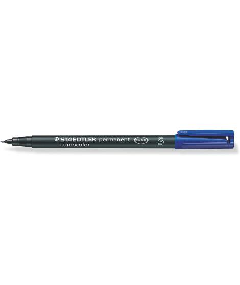 Staedtler Lumocolor Permanent 313 Rotulador Permanente de Punta Fina - Trazo 0.4mm Aprox - Secado Rapido - Color Azul