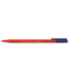 Staedtler Triplus Color 323 Rotulador de Punta Fina - Trazo 1mm Aprox - Tinta Base de Agua - Color Rojo