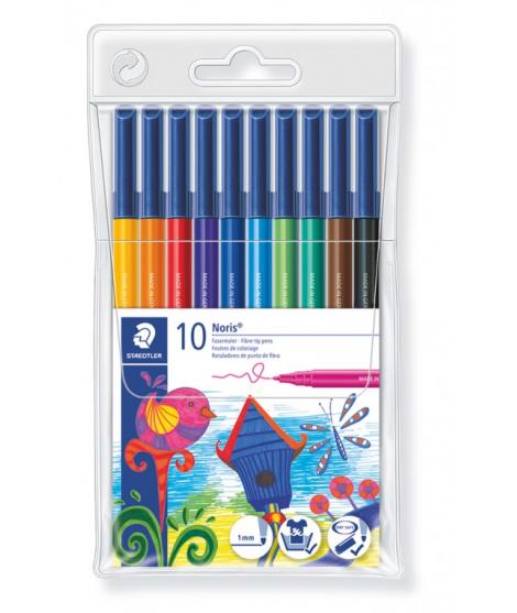 Staedtler Noris 326 Rotulador de Punta de Fibra - Resistente a la Presion - Tinta Base de Agua - Colores Surtidos