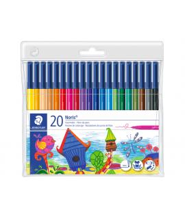 Staedtler Noris 326 Rotulador de Punta de Fina - Resistente a la Presion - Tinta Base de Agua - Colores Surtidos