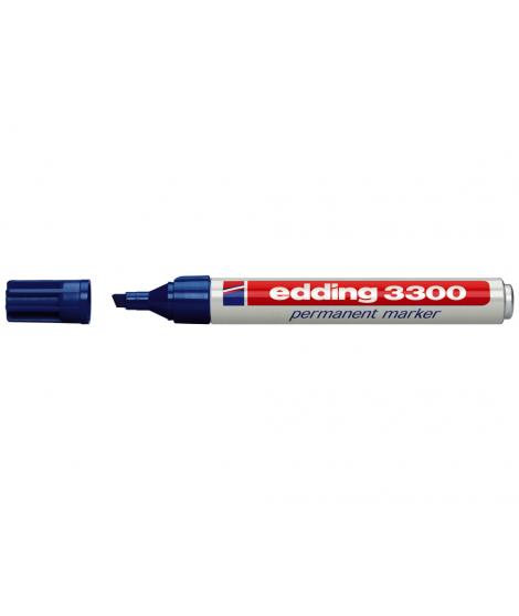 Edding 3300 Rotulador Permanente - Punta Biselada - Trazo entre 1 y 5 mm. - Tinta Casi Inodora - Secado Rapido - Color Azul