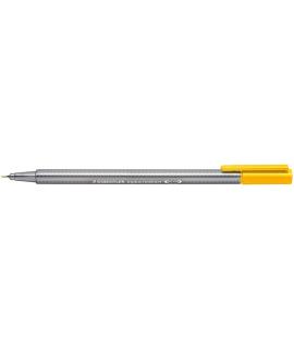 Staedtler Triplus Fineliner 334 Rotulador de Punta Fina - Trazo de 0.3mm - Tinta Base de Agua - Color Amarillo Intenso