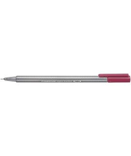 Staedtler Triplus Fineliner 334 Rotulador de Punta Fina - Trazo de 0.3mm - Tinta Base de Agua - Color Rojo Oscuro