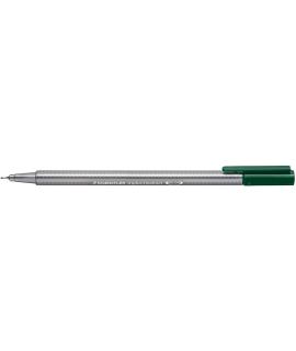 Staedtler Triplus Fineliner 334 Rotulador de Punta Fina - Trazo de 0.3mm - Tinta Base de Agua - Color Verde Oscuro