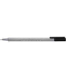 Staedtler Triplus Fineliner 334 Rotulador de Punta Fina - Trazo de 0.3mm - Tinta Base de Agua - Color Negro