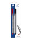 Staedtler Triplus Fineliner 334 Pack de 3 Rotuladores de Punta Fina - Trazo de 0.3mm Aprox - Diseño Ergonomico - Tinta Base de A