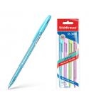 Erichkrause Pack de 4 Boligrafos R-301 Spring Stick 0.7 - Cuerpo Hexagonal Translucido - Tinta de Secado Rapido - Color Azul