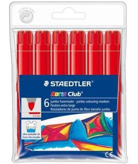 Staedtler Noris Watercolour 340 Pack de 6 Rotuladores de Gran Tamaño - Trazo 3mm Aprox - Lavable Facilmente - Tinta Base de Agua