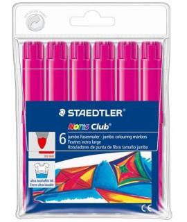 Staedtler Noris Watercolour 340 Pack de 6 Rotuladores de Gran Tamaño - Trazo 3mm Aprox - Lavable Facilmente - Tinta Base de Agua